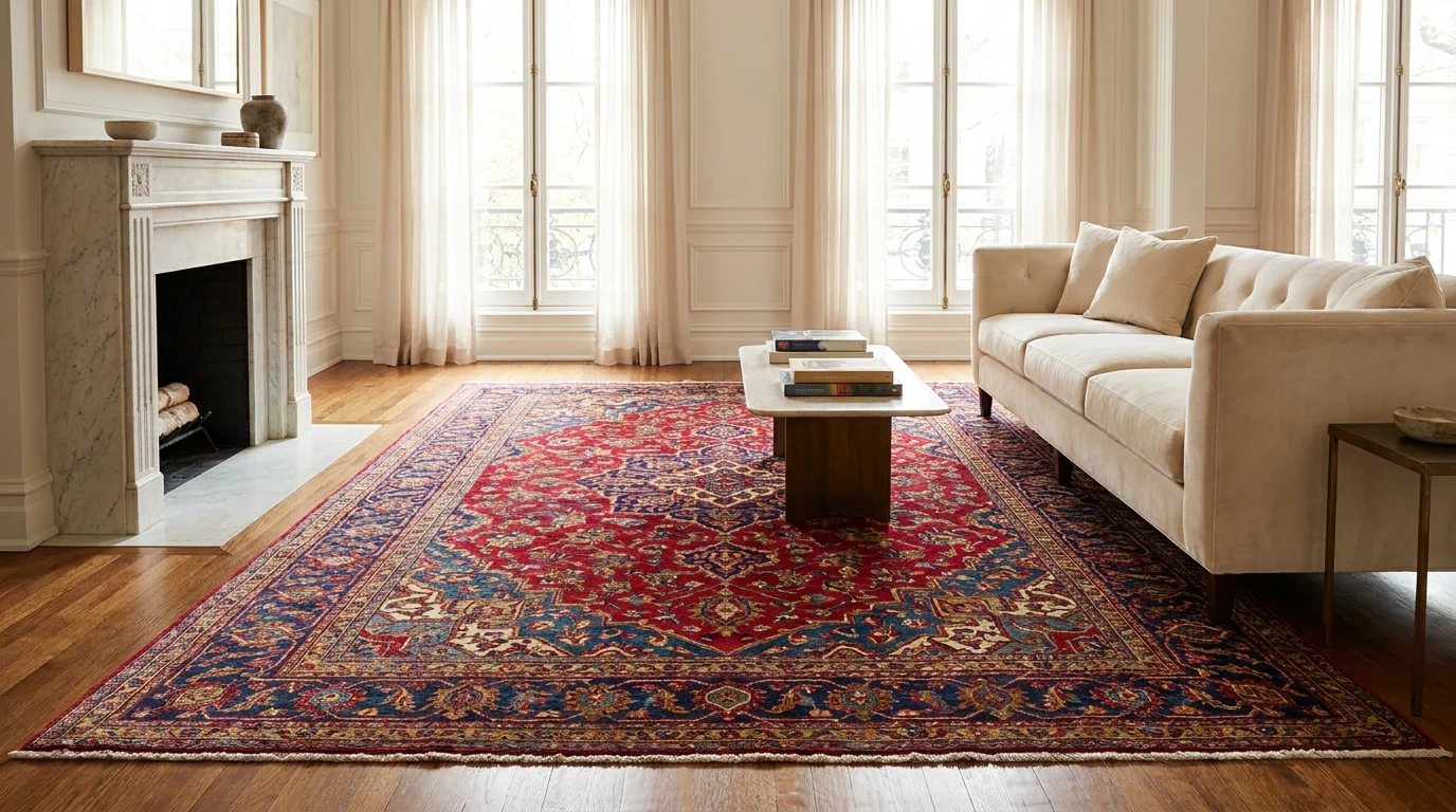 Freshly deep-cleaned oriental area rug — A7 Laundry rug cleaning pickup in Orlando